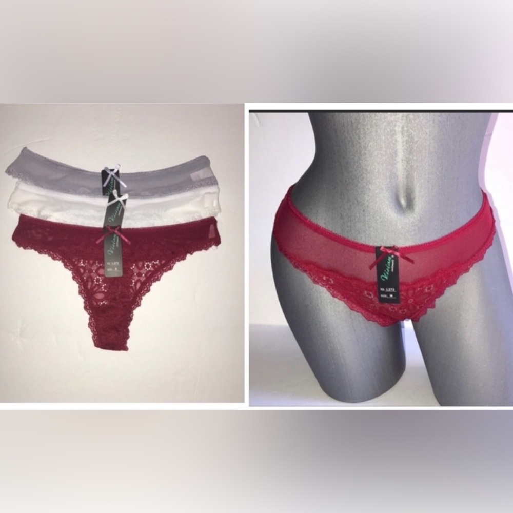 Bundle 3 pieces Thong Panty Underwear. NWT Vision Brand. NWT